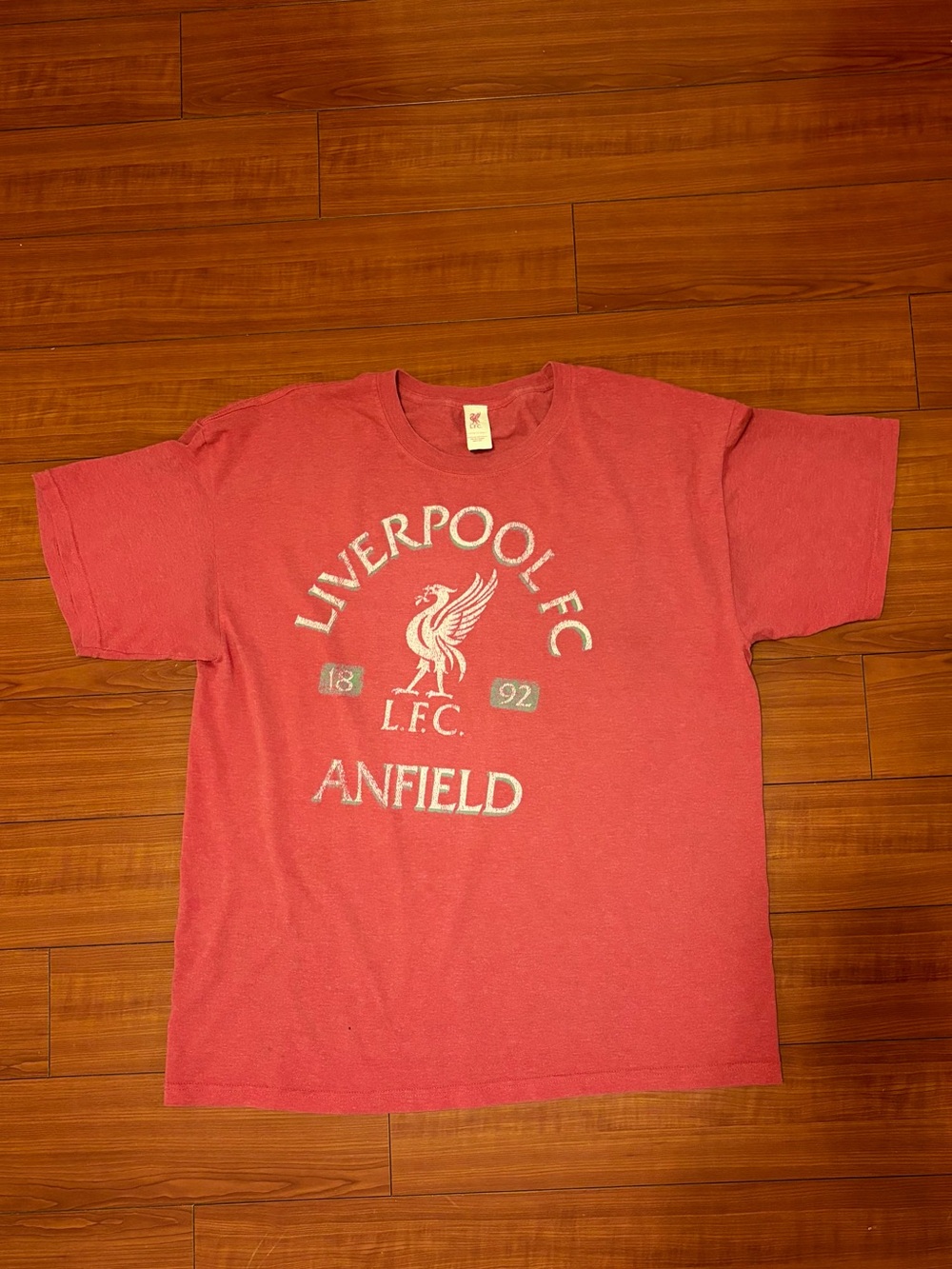 Vintage Liverpool Red Anfield Graphic Short Sleeve Tee